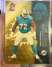 Marketplace image: Topps 2025 Signature Class Jonah Savaiinaea Dolphins Superfractor 1/1 RC #237
