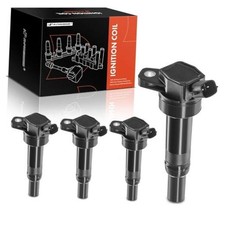 Ignition Coil Pack Set of 4 Compatible with Hyundai Elantra 2011-2016 Black