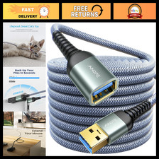 USB 3.0 Extension Cable 20FT Male to Female, High-Speed USB Extender for Webcam,