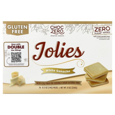 Premium Cookies, Jolies, White Ganache, 16 Packs, 0.5 oz (14 g) Each