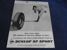 publicité automobile pneu Dunlop SP Sport / Fiat dino / Pirelli