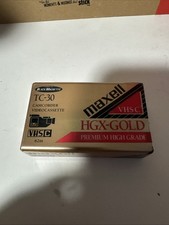 Maxell VHS-C HGX-Gold TC-30 Video Tapes Sealed 