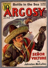 Argosy June 12 1937 V E Pyles Cvr; Max Brand; McCulley; Leinster Pulp