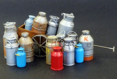 Plus Model 508 - 1:35 Zubehör Milk and cream cans
