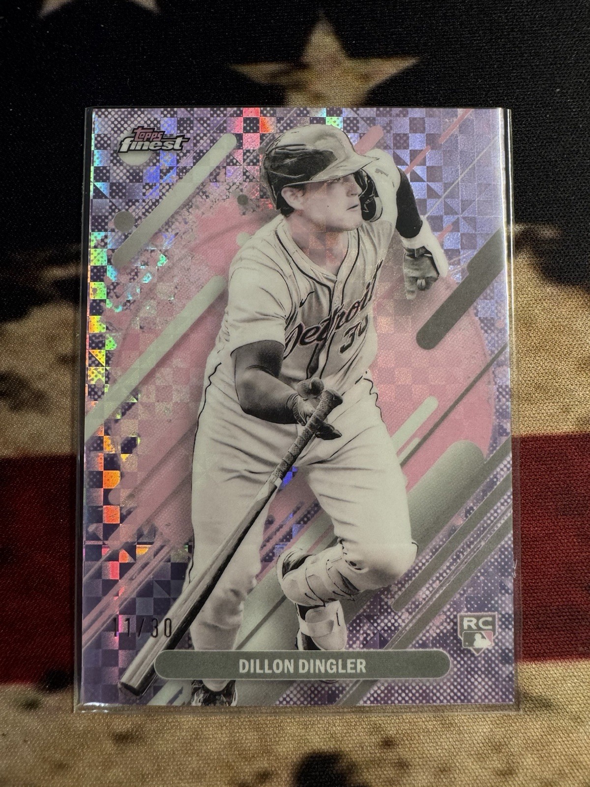 2025 Topps Finest #294 Dillon Dingler Pearl Checkerboard Refractor /30