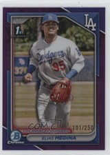 2024 Bowman Chrome Prospects Purple Refractor 101/250 Elias Medina #BCP-183 09an
