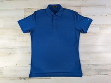 G Fore Polo Shirt Mens Medium Blue Striped Driftwood
