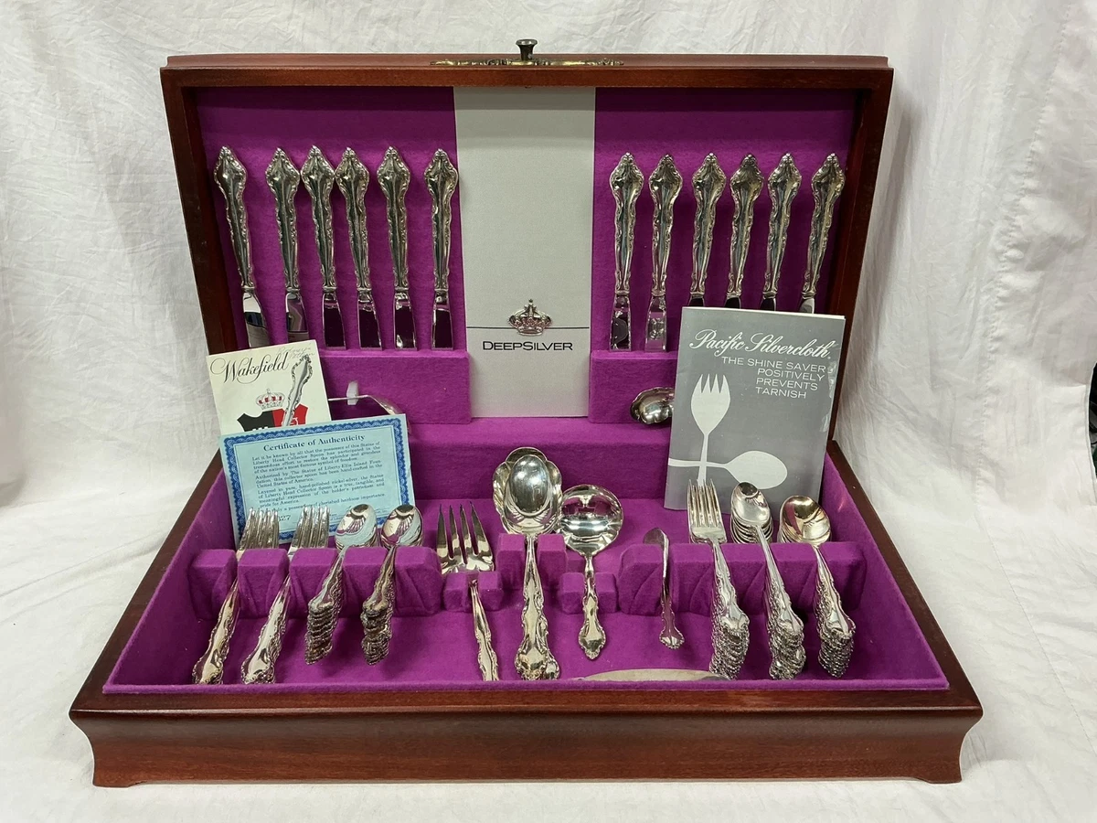 International Silver Antique US Silver-Plated Flatware Sets for