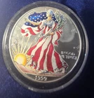 1999 Silver Eagle Painted in Capsule w/Box $1 Dollar 1oz Uncirculated .999 MS-