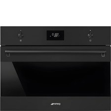 Smeg SO4301M1N - Black 40L Combination Microwave Oven - Ever Clean Enamel - A