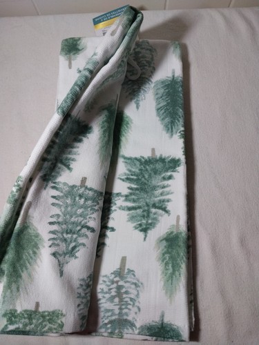 Kitchen Towels Rachel Ashwell The Farmhouse Set Of 2 Christmas Trees Green White - Picture 6 of 8