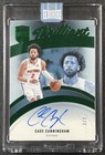 CADE CUNNINGHAM 2024-25 PANINI EMINENCE #25 THRILLIANT AUTO EMERALD JERSEY# 2/3