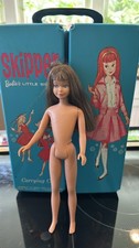 1964 VTG Barbie SKIPPER BLUE CARRYING CASE w 1963 Skipper DOLL Mattel NICE 