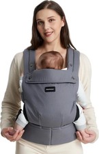 Momcozy Baby Carrier Ergonomic Cozy and Lightweight Carrier for 3-24 Months Grey