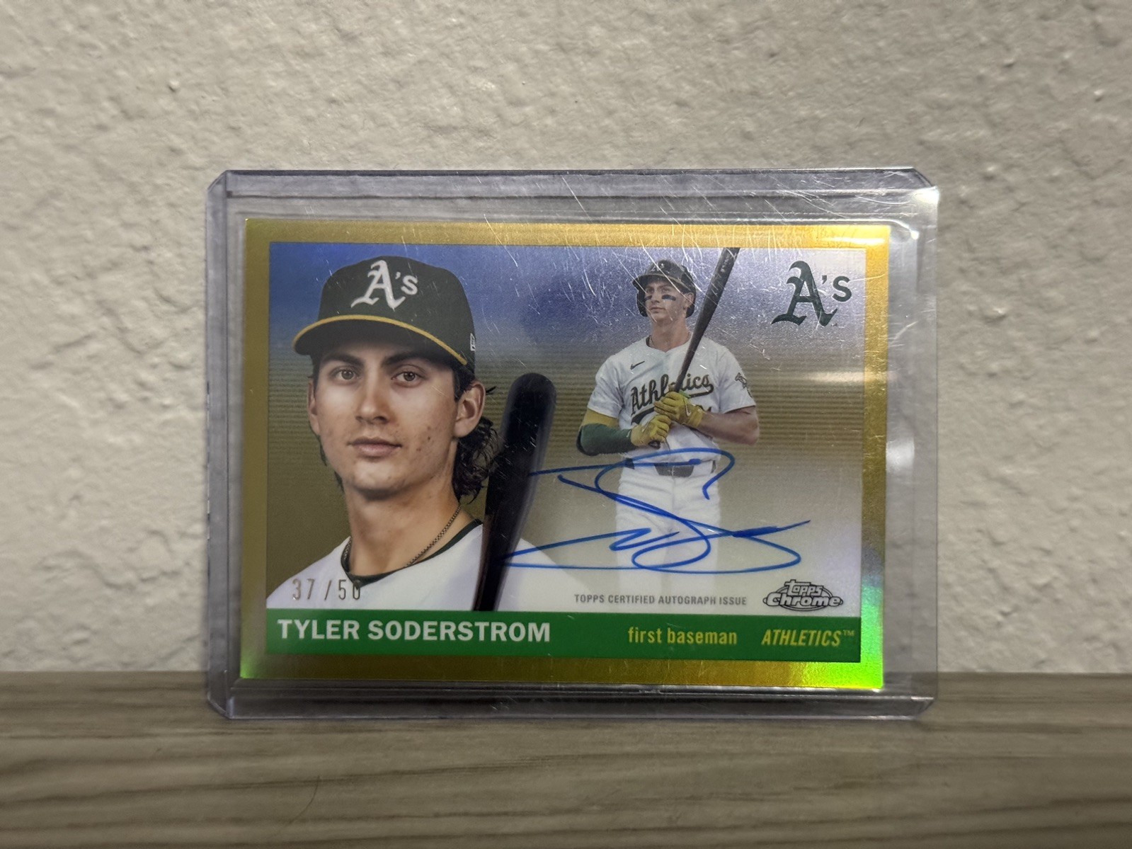 Topps 2025 Chrome Platinum Tyler Soderstrom Gold Auto /50 CPA-TSO Athletics A’s