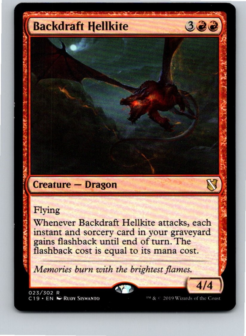 Magic the Gathering Backdraft Hellkite Commander 2019 MTG Free Shipping!