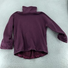 Athleta Cozy Karma Funnel Neck Sweatshirt Womens Small Purple Fleece Pullover