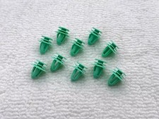 FIT FORD Clips Door Panel Card Retainer Trim Interior Green Plastic Hole x10