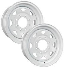 eCustomrim 2-Pack Trailer Rim Wheel 15 Inch 15X6 6 Lug White Spoke