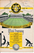 Wolves Reserves v Derby County (Central League) 1948/1949