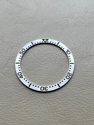 Uhr Edelstahl Lünette Flat Bezel Insert Zubehör 38 x 31,5 mm Silber SKX
