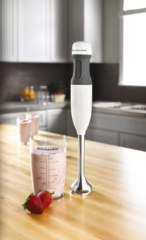 KitchenAid KHB1231WH 2-Speed Hand Blender, White