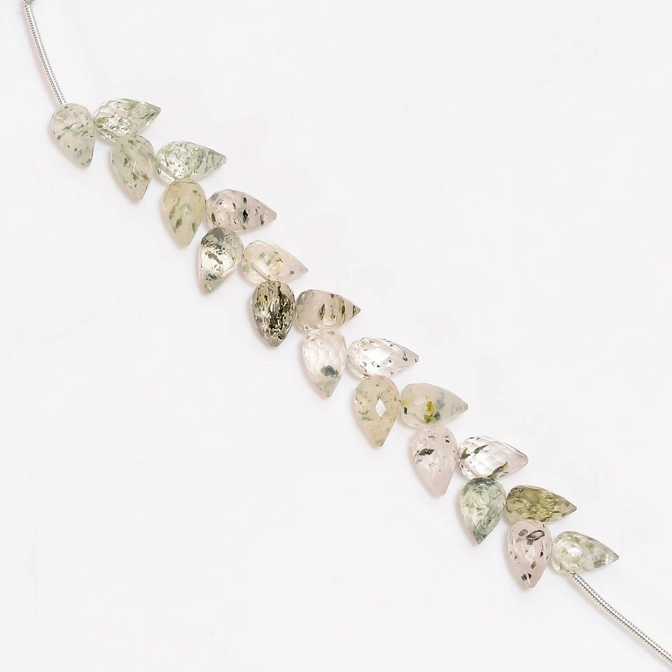 Rutile Moss Agate Gemstone Teardrop Faceted Beads 10X6 mm Strand 1822 Pcs AB779 - Image 3 of 4