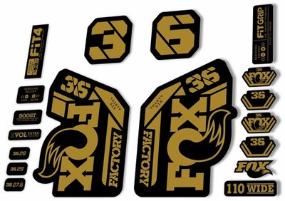 FOX 36 Factory 2021 Federgabel Aufkleber Set MTB Gold