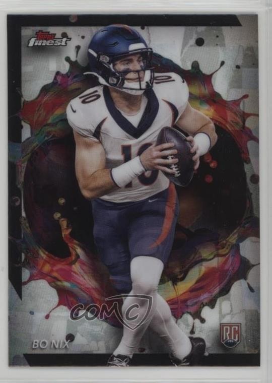 2024 Topps Finest Rare Refractor Bo Nix #249 Rookie RC 1co7