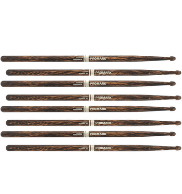 4 Pack Promark 5B Drumsticks FireGrain Rebound  Acorn Tip Drum Sticks