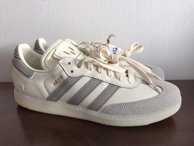 Size 8.5 Mens Adidas Samba Lionel Messi Soccer Sneakers Cream White JQ0266