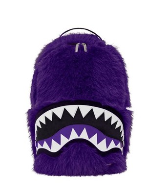 Sprayground Furzilla Purple Shark Mouth Backpack New Bookbag Large School Bag