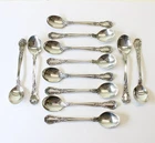 12 Antique Gorham Chantilly Pattern Sterling Silver Chocolate Spoons No Monogram