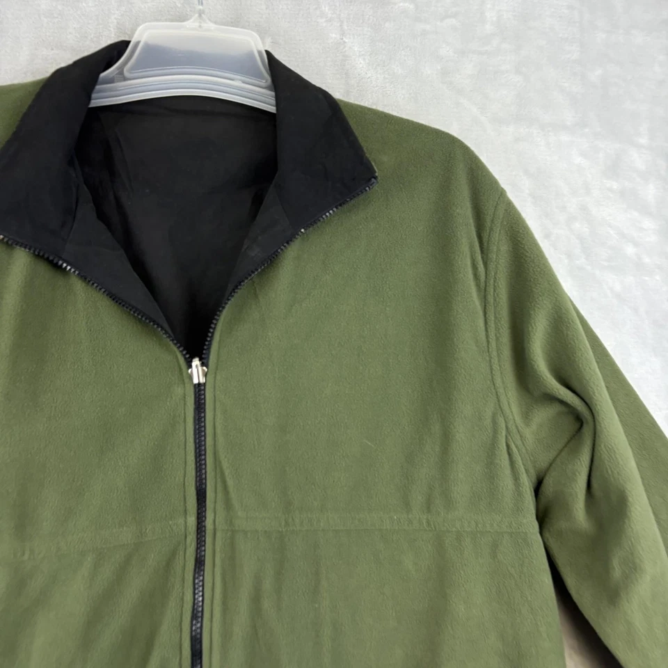 Chaqueta de golf Bolle para hombre mediana negra verde reversible resistente al viento polar Foto 2 de 4