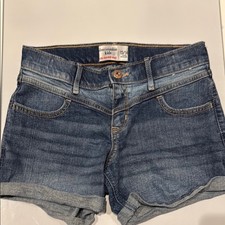 Abercrombie Kids Blue Jean Shorts with Cuffed Hem
