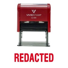Large Redacted Self Inking Rubber Stamp Red Ink Business Office Supply Tool
