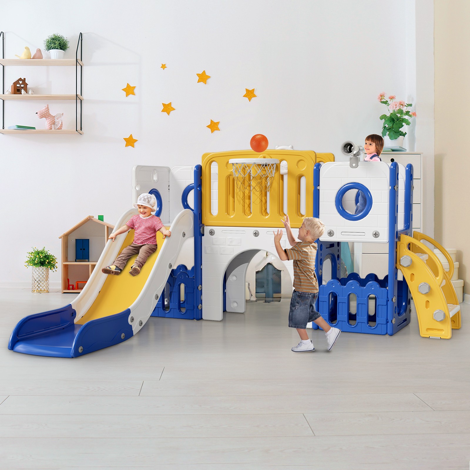 , Kids Climber Slide Playset For Indoor & Outdoor