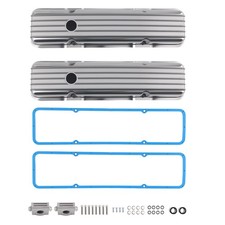 Polished Valve Cover Set For Sbc Chevy 283 302 305 327 350 400 Aluminum