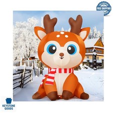 5 FT Inflatable Christmas Reindeer with LED Lights