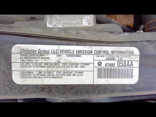 11-14 DODGE CARAVAN Ignition Switch Conventional Ignition Fobik 68105736AE - Picture 11 of 12