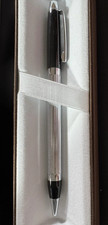Cross Metropolis Ballpoint Pen Black Lacquer Chrome In Box Made In Usa