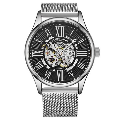 Atrium 3942M Automatic 42mm Skeleton Silver/Stainless Steel | Black Dial Wristwa