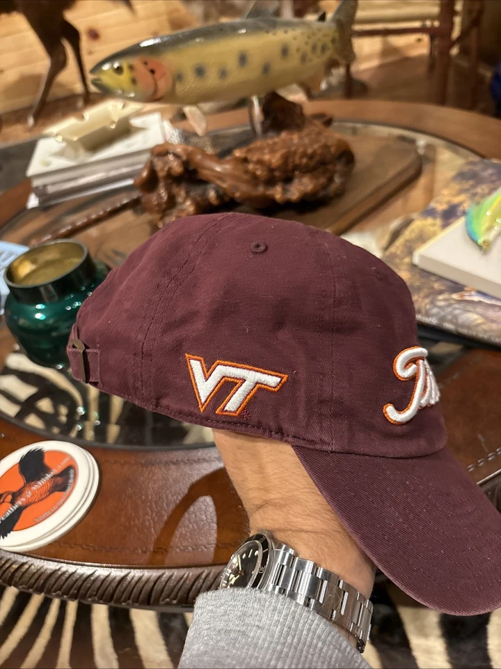 Gorra Titleist VT Hokies vintage marca '47 granate papá gorra ajustable Foto 2 de 4