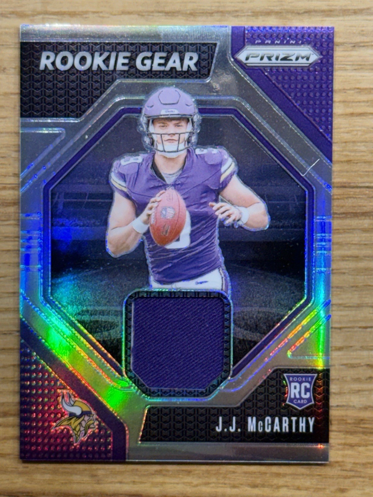 2024 Prizm JJ McCarthy Rookie Gear Patch Rookie Vikings