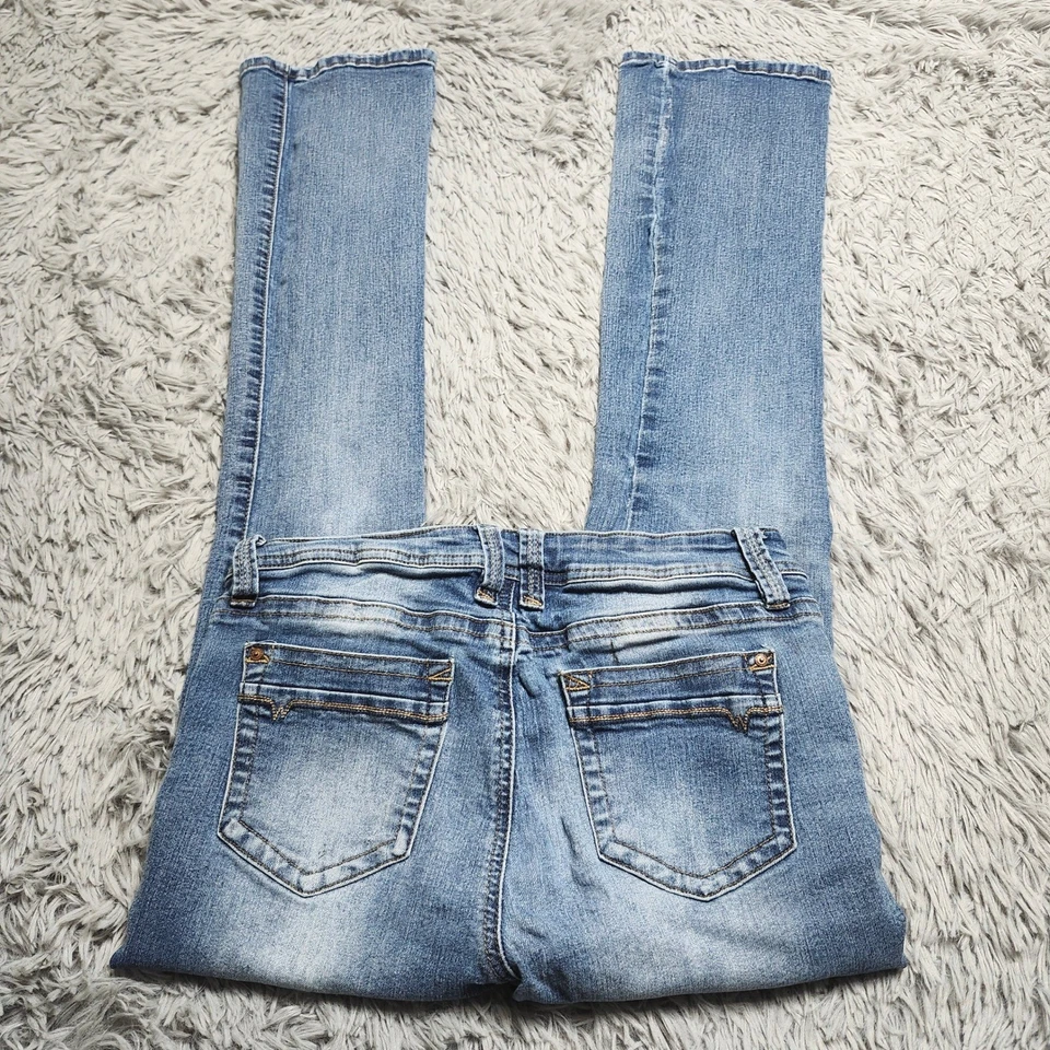 Wallflower Legendary Fit 靴型牛仔裤女式青少年 7 中腰牛仔弹力 — 第 4/4 张图片