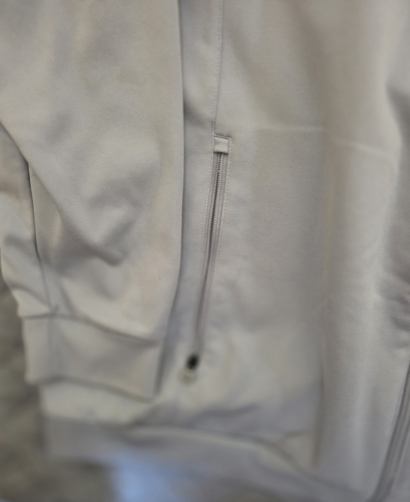 Adidas Men Performance Jacket Gray With White/ Or… - image 6