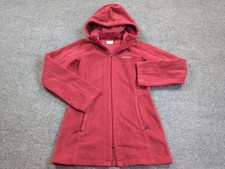 Columbia Jacket Womens Small Red Long Sleeve Fleece Full Zip Outdoor Hike