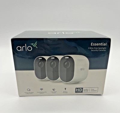 ARLO ESSENTIAL 3-WIRE-FREE SPOTLIGHT SECURITY CAMERAS VMC2330-100NAS - NOB