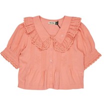 Rixo Quartz Pink Quince Embroidery Blouse