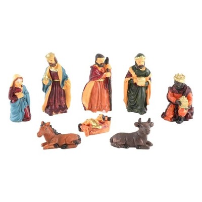 8pcs Birth Of Holy Statue Ornament Gifts Nativity Scene Decoration